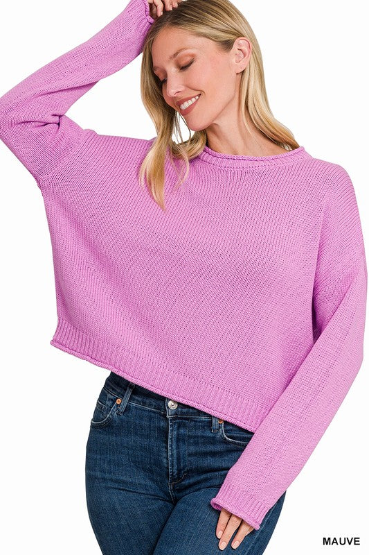 Mauve Round Neck Sweater